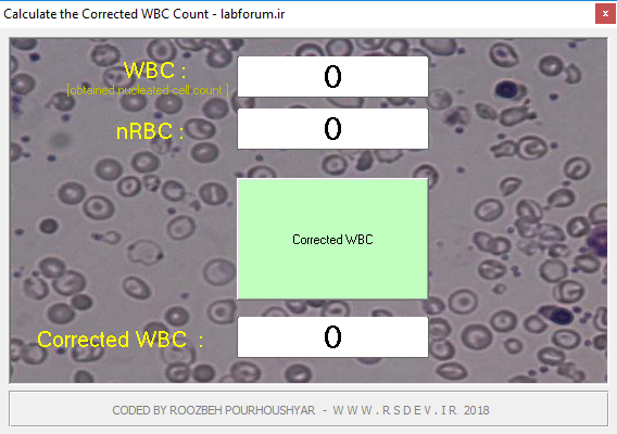 برنامه Corrected WBC calculator Ver. 1.0.0